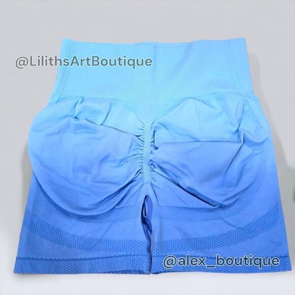 🖤Ombre Runched Sport Shorts(E095)-Size S for Women - Picture 3 of 5